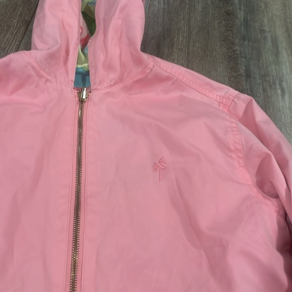 Lilly Pulitzer Girls Kids Floral Reversible Full Zip Hooded Jacket Pink Multi 8 - Picture 9 of 9